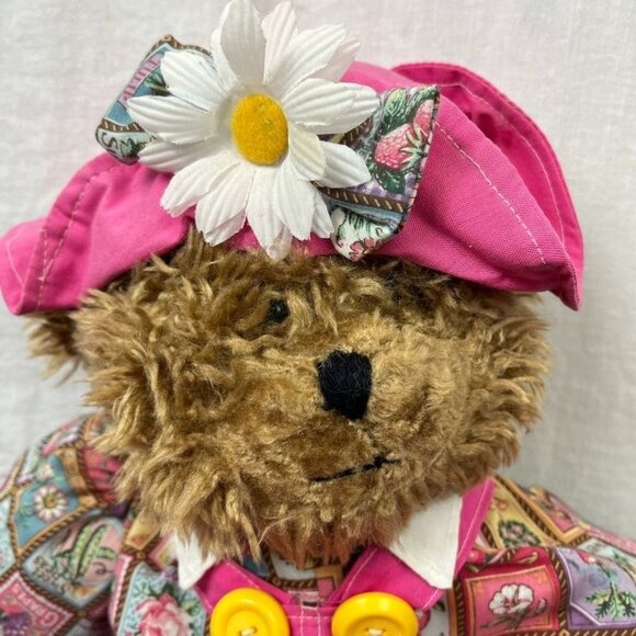 '97 Joelson Floppy Teddy Bear 22" Cottage Patchwork Country Kawaii Y2K 90s 00s - Picture 3 of 13